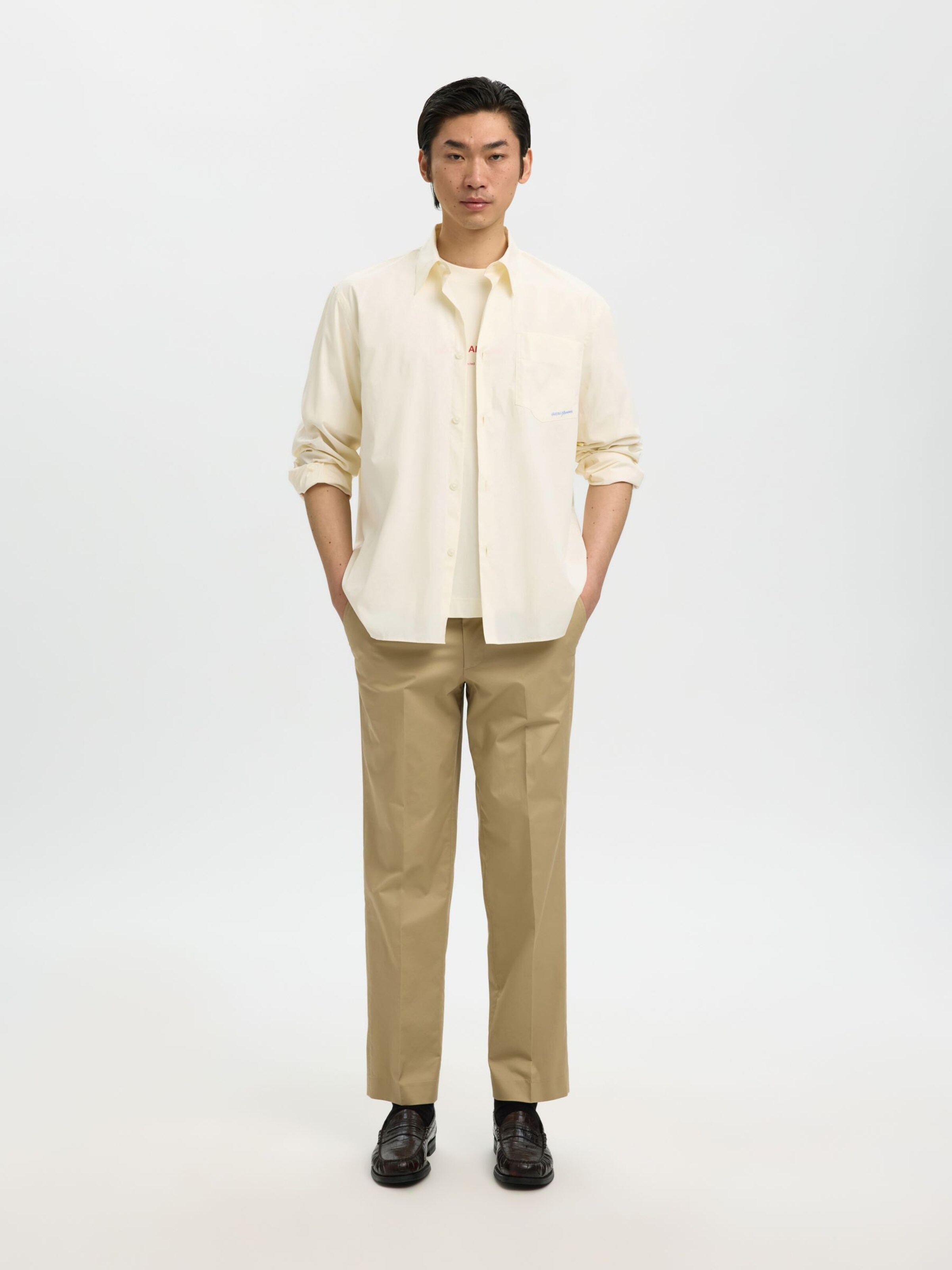 Fit confort Chemise SELECTED en jaune