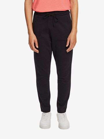 ESPRIT Tapered Pants in Black: front