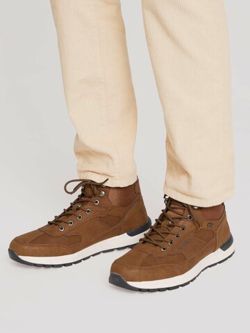 TOM TAILOR Lace-Up Boots in Brown