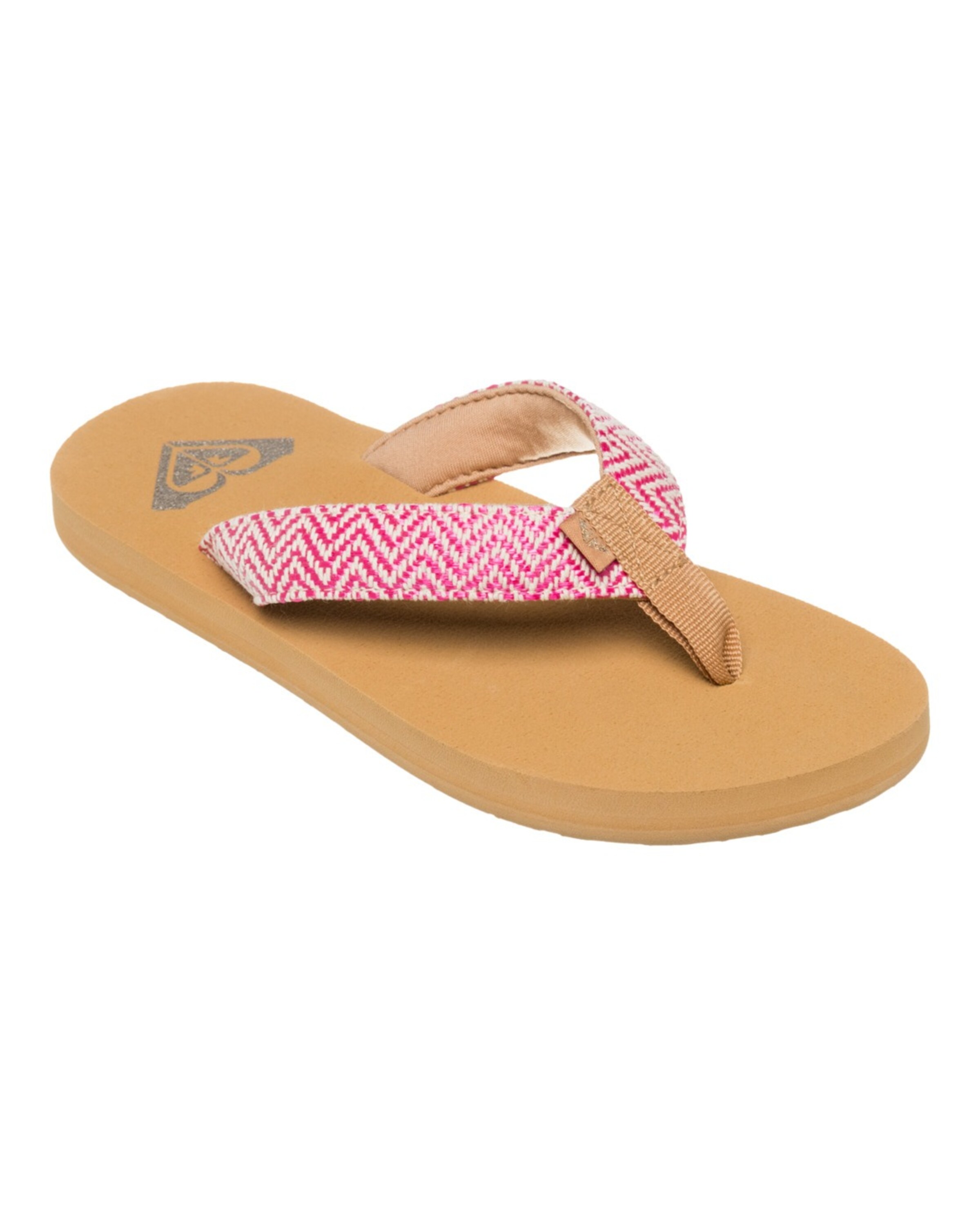 ROXY Sandals 'Porto Raffia' in Pink: front