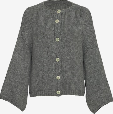 Lilavie Strickjacke ' Taynaa ' in Grau: Vorderseite