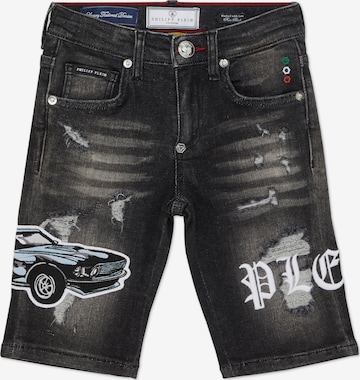 Philipp Plein - Vaquero 'Racing' en negro: frente