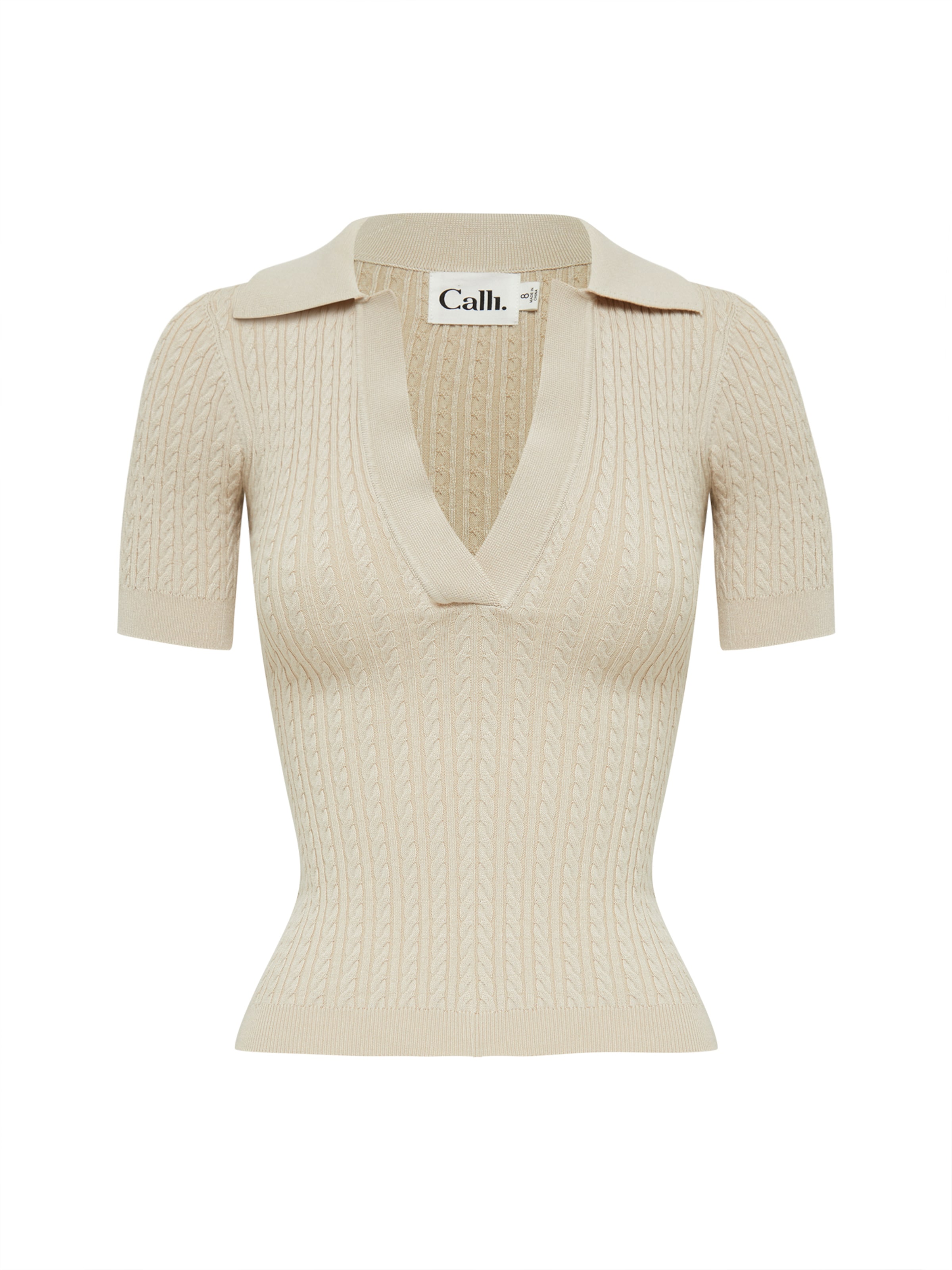 T-shirt 'MARG' Calli en beige : devant