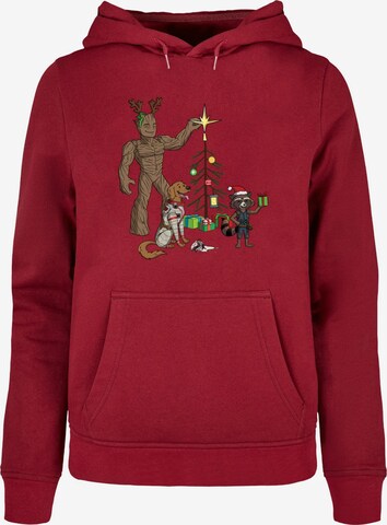 ABSOLUTE CULT Sweatshirt 'Guardians Of The Galaxy - Holiday Festive Group' in Red: front