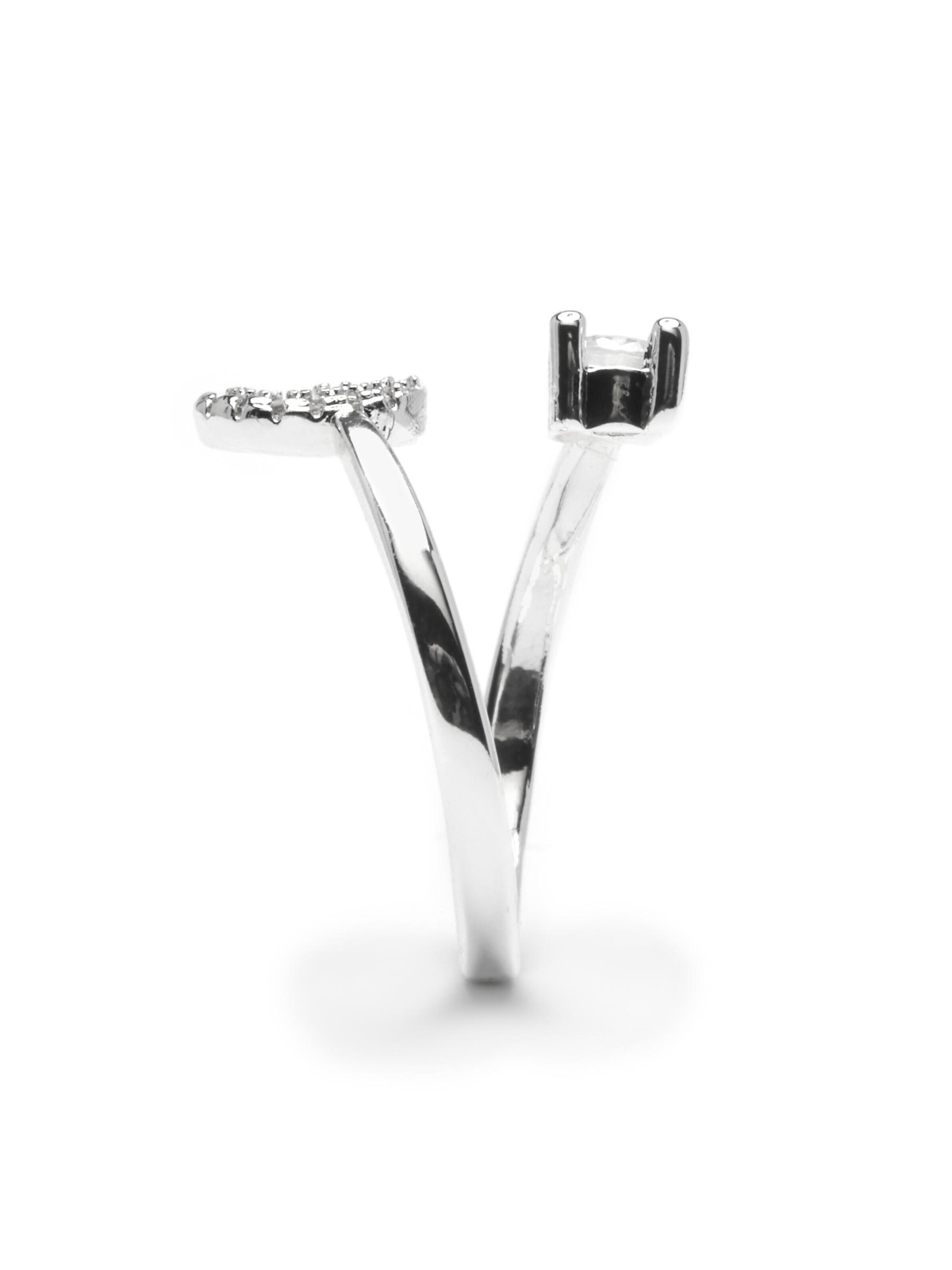 Luxenter Ring 'Alphabet D' in Silver