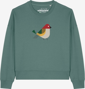 Sweat-shirt 'Vogel ' Watapparel en vert : devant