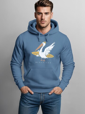 Neverless Sweatshirt 'Pelikan' in Blue