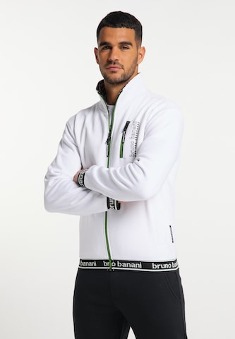 BRUNO BANANI Zip-Up Hoodie 'Cox' in White: front