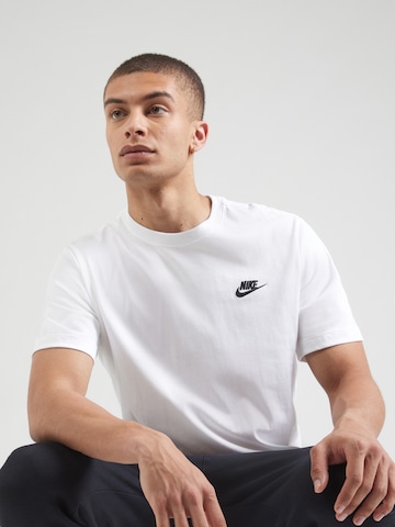 Nike Sportswear Средняя посадка Футболка 'Club' в Белый: спереди