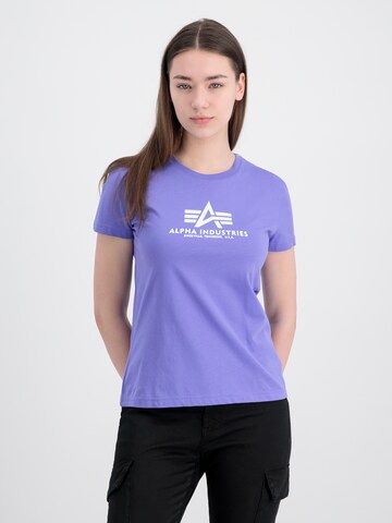 T-shirt ALPHA INDUSTRIES en violet : devant