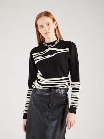 Pull-over 'Ray' OBJECT en noir : devant