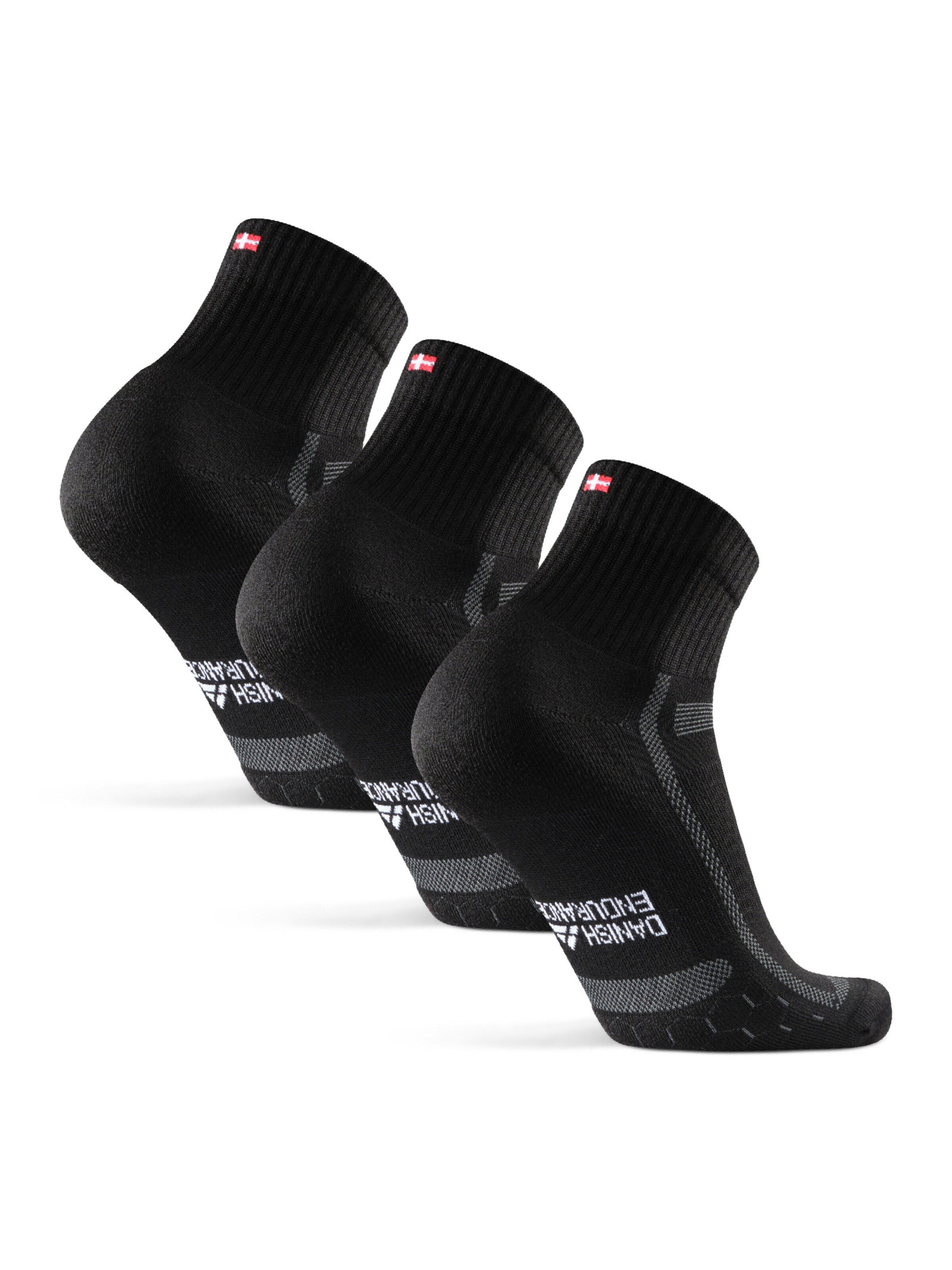 DANISH ENDURANCE Sports socks 'Long Distance' in Black