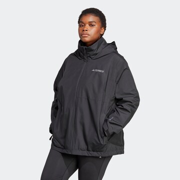 ADIDAS TERREX Athletic Jacket in Black: front