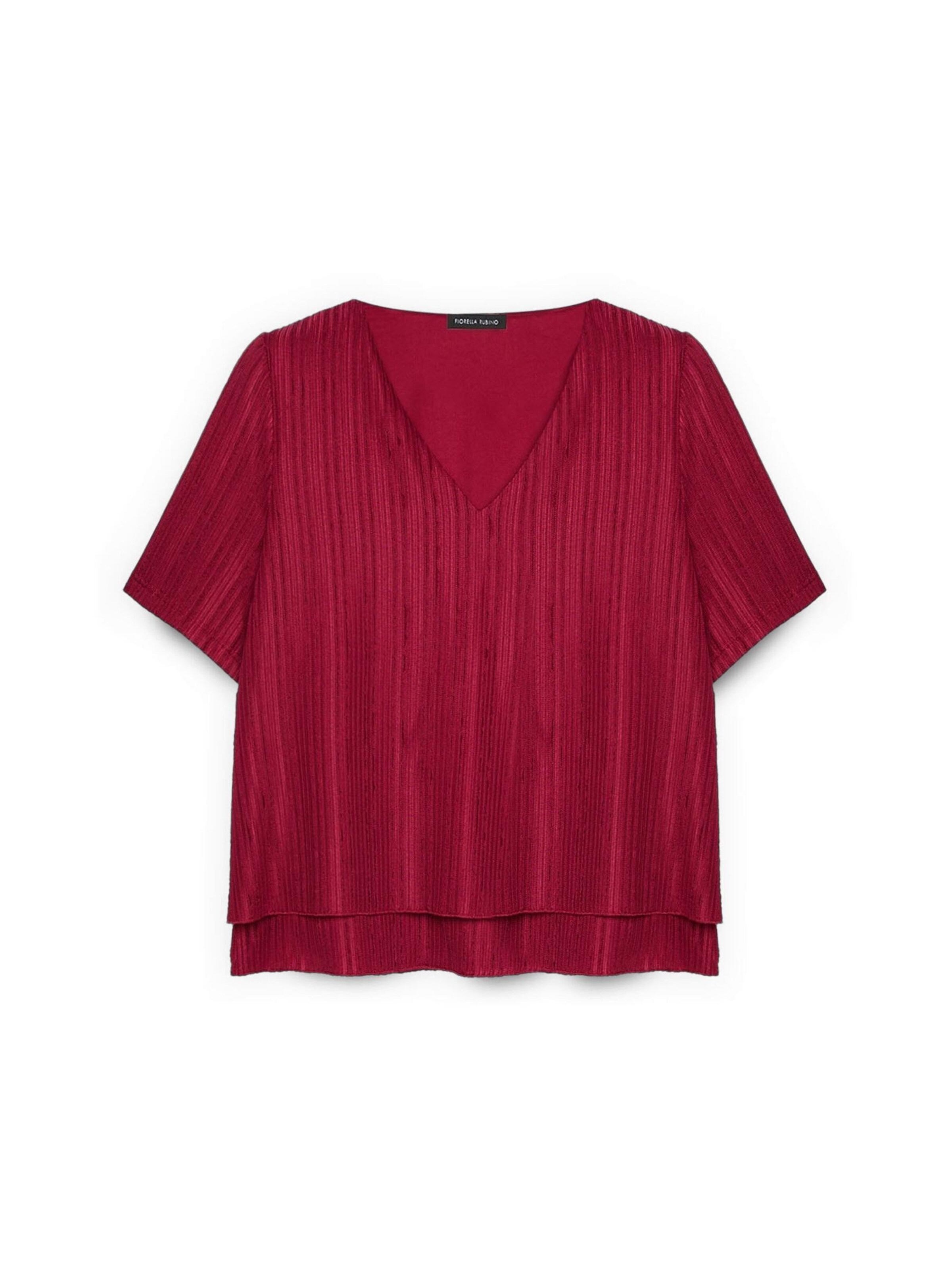 Camicia da donna di Fiorella Rubino in rosso: frontale