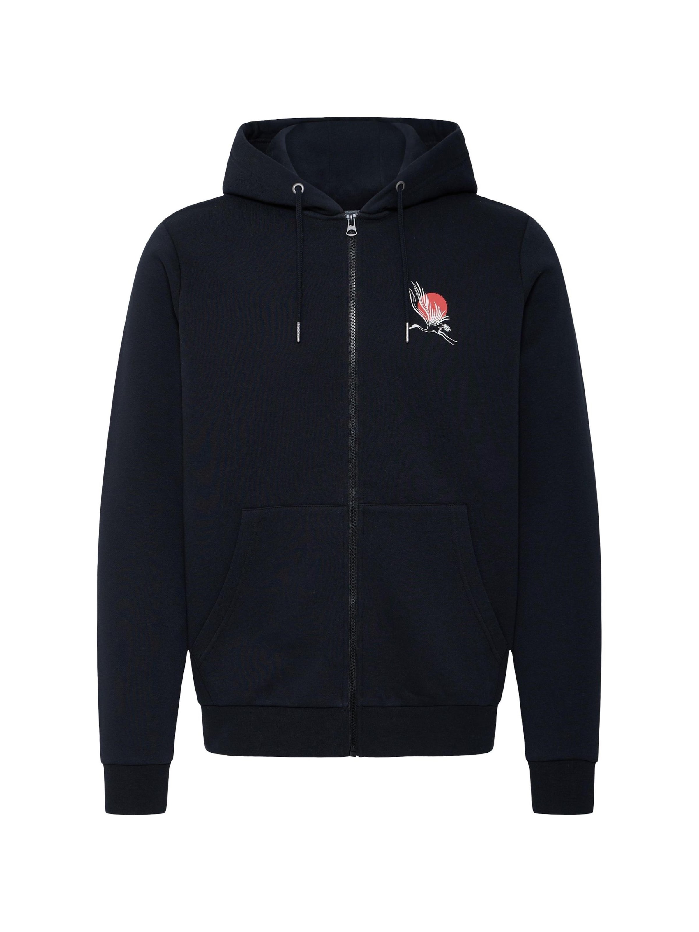 Giacca di felpa ' BHJapa Backprint ' di BLEND in nero: frontale