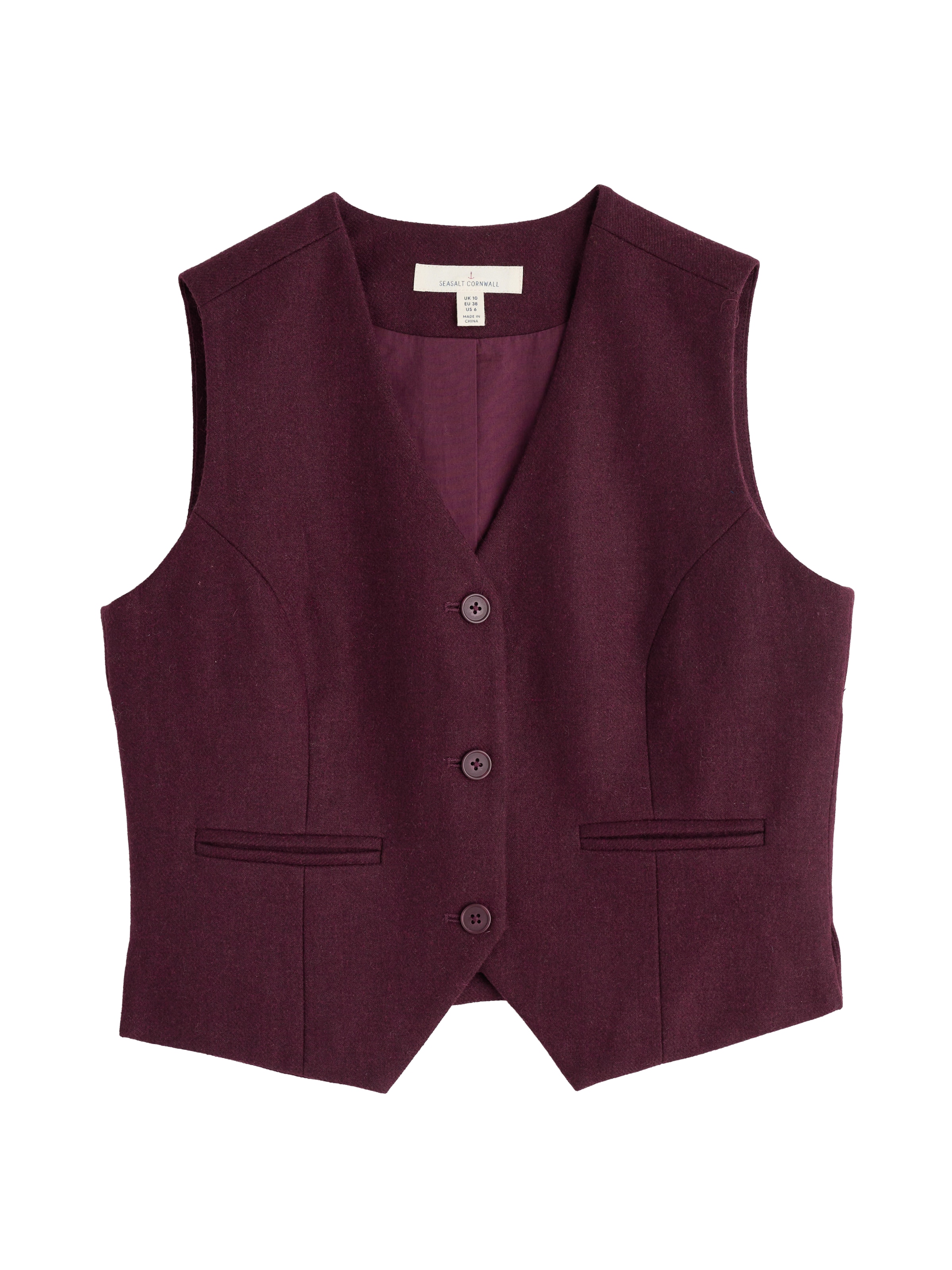Seasalt Cornwall Vest 'Lowena' in Purple: front