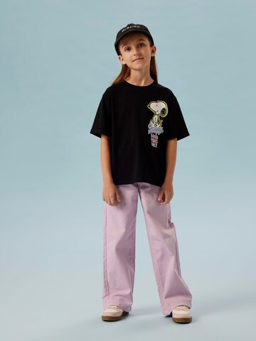 NAME IT - Camiseta 'Snoopy' en negro