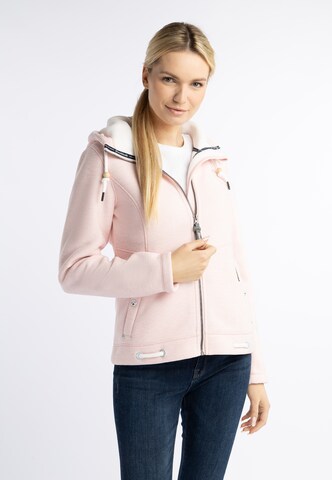 Schmuddelwedda Fleece jas in Roze: voorkant