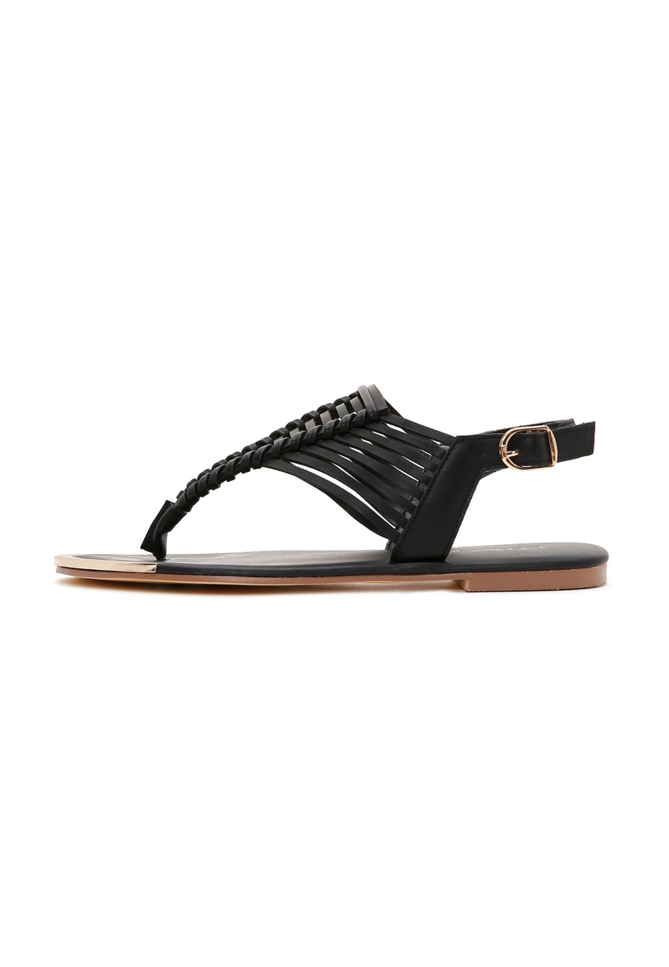 Infradito di Derimod in nero: frontale