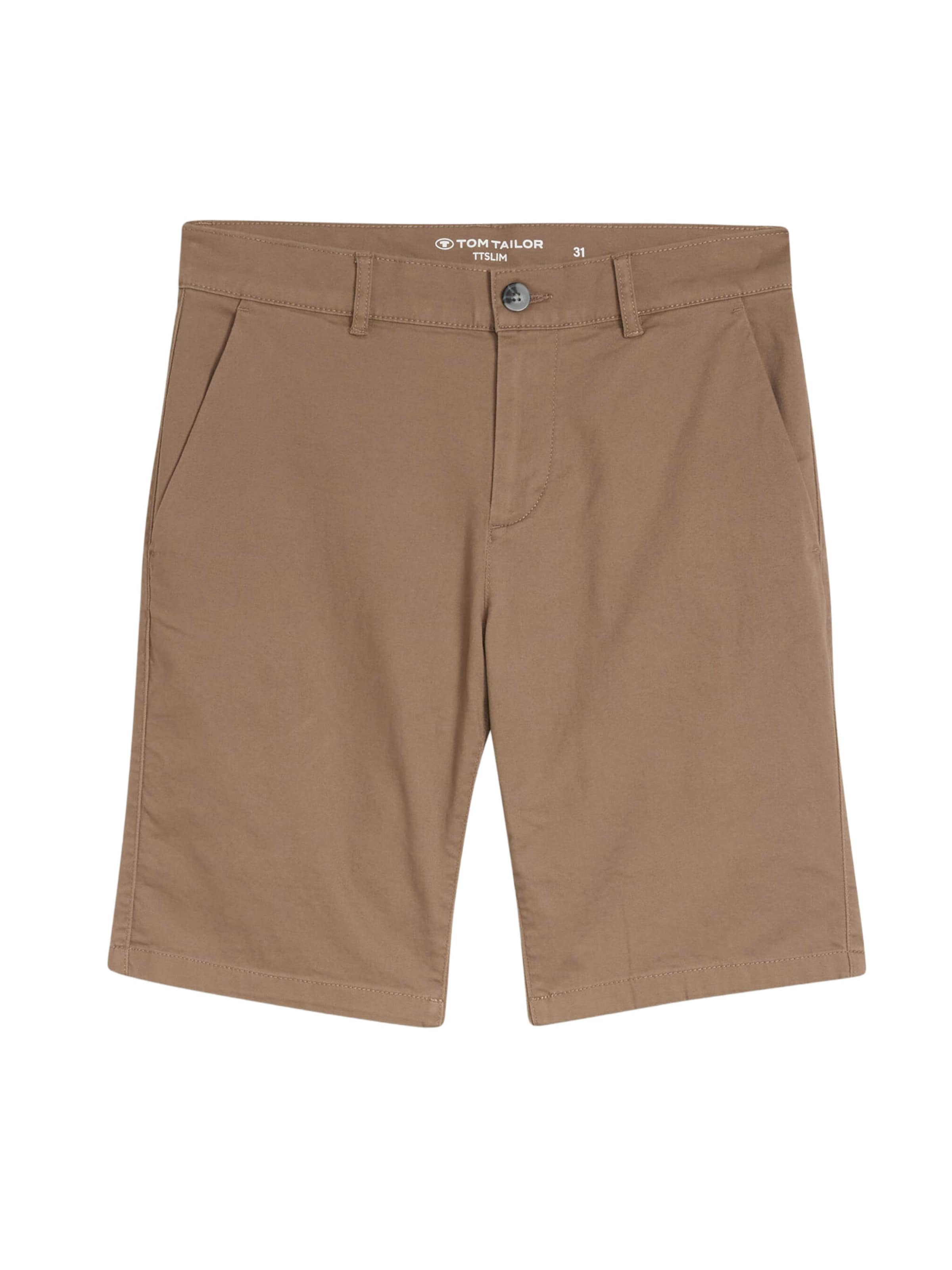 TOM TAILORChino hlače - smeđa boja: prednji dio