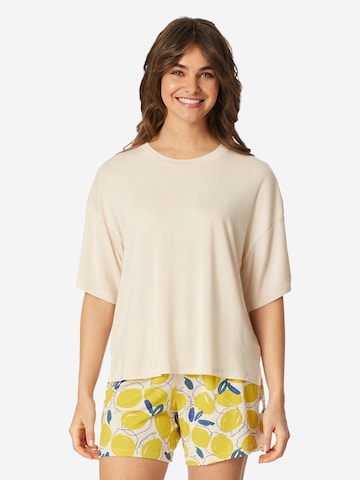 SCHIESSER Pyjama 'Casual Fashion' in Beige: voorkant