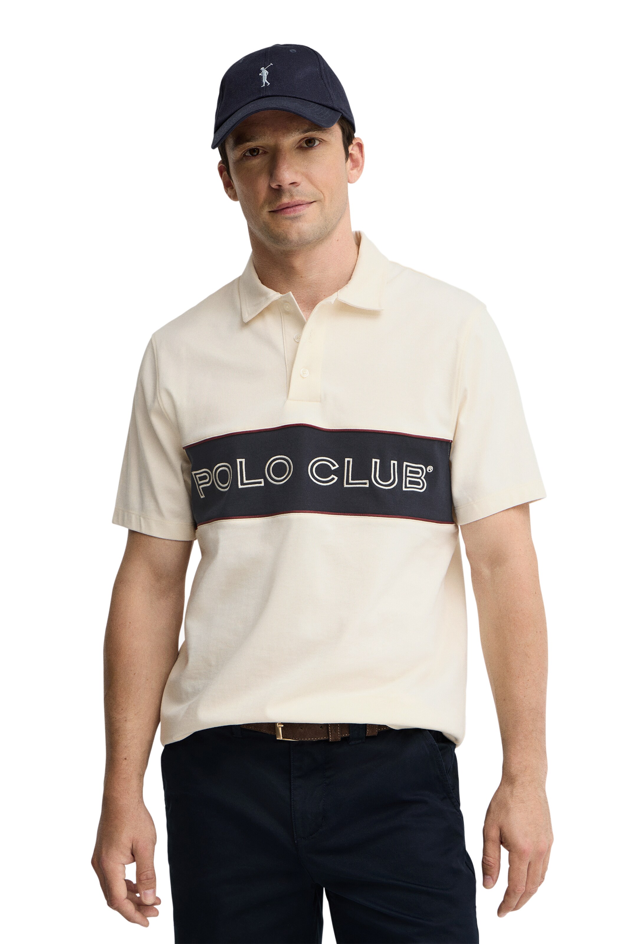 Polo Club Shirt in Brown: front