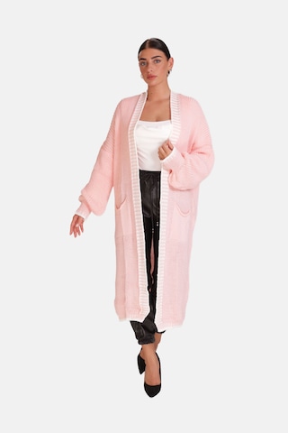 Cardigan Elara en rose : devant
