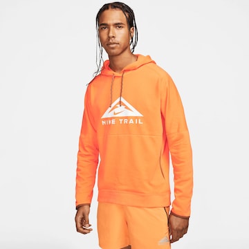 NIKE Athletic Sweatshirt in Orange: front