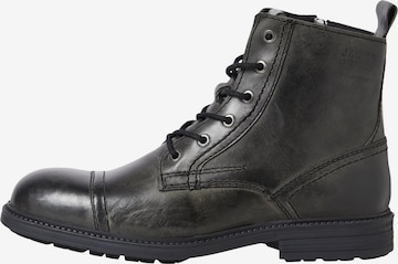 JACK & JONES Lace-Up Boots 'Howard' in Grey: front