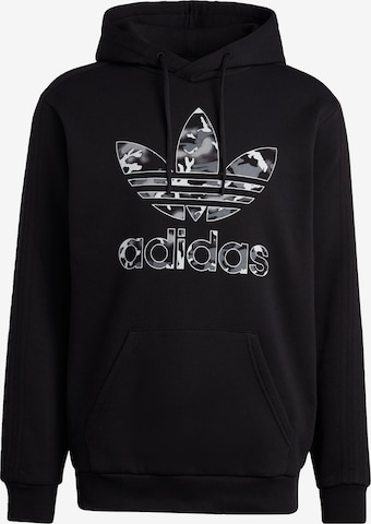 ADIDAS ORIGINALSSweater majica 'Graphics Camo Infill' - crna boja: prednji dio