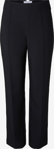 YAS Regular Trousers with creases 'YASFelly' in Black: front