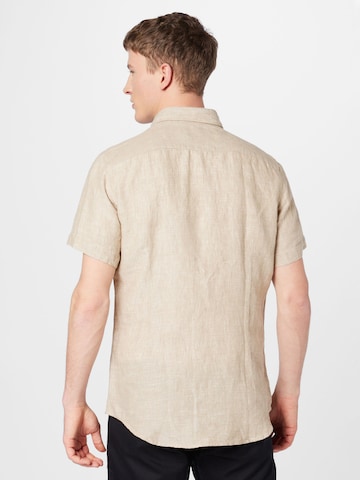 SEIDENSTICKER Regular fit Button Up Shirt in Beige