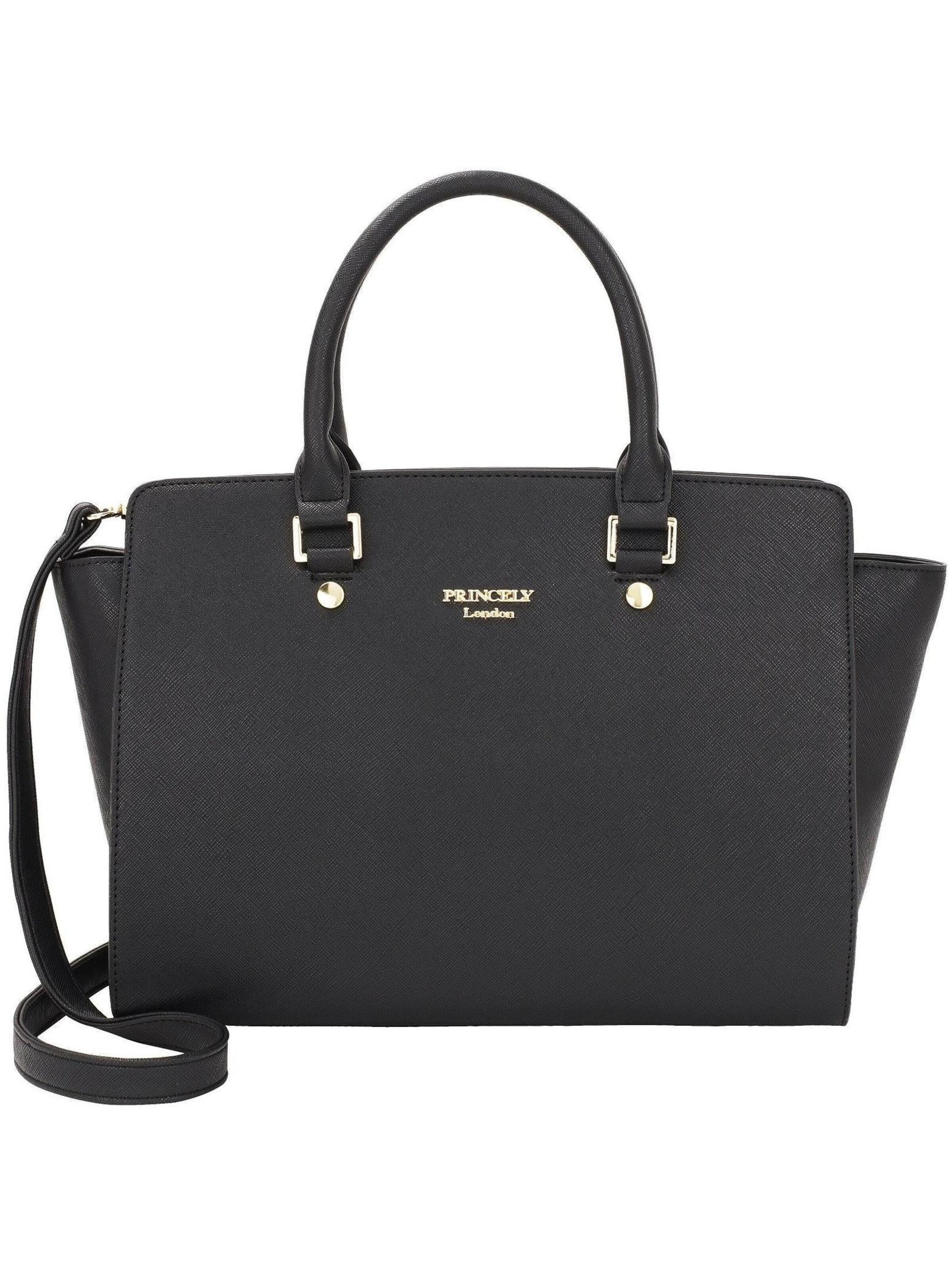 Princely London Handtasche 'Katy'‌‌‌‌‌‌‌‌ in Schwarz: Vorderseite