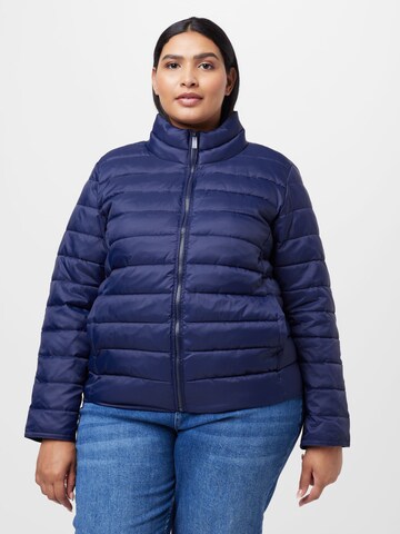 ONLY Carmakoma Between-Season Jacket 'TAHOE' in Blue: front