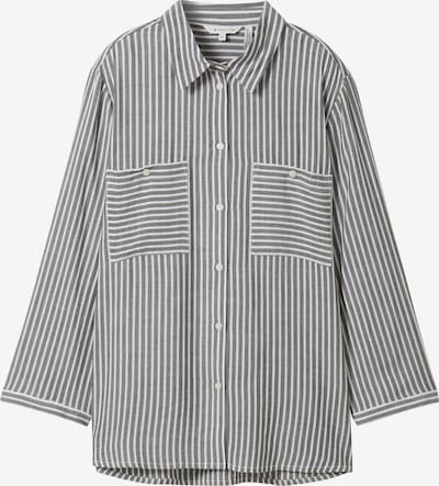 TOM TAILOR Bluse in blaumeliert / weiß, Produktansicht
