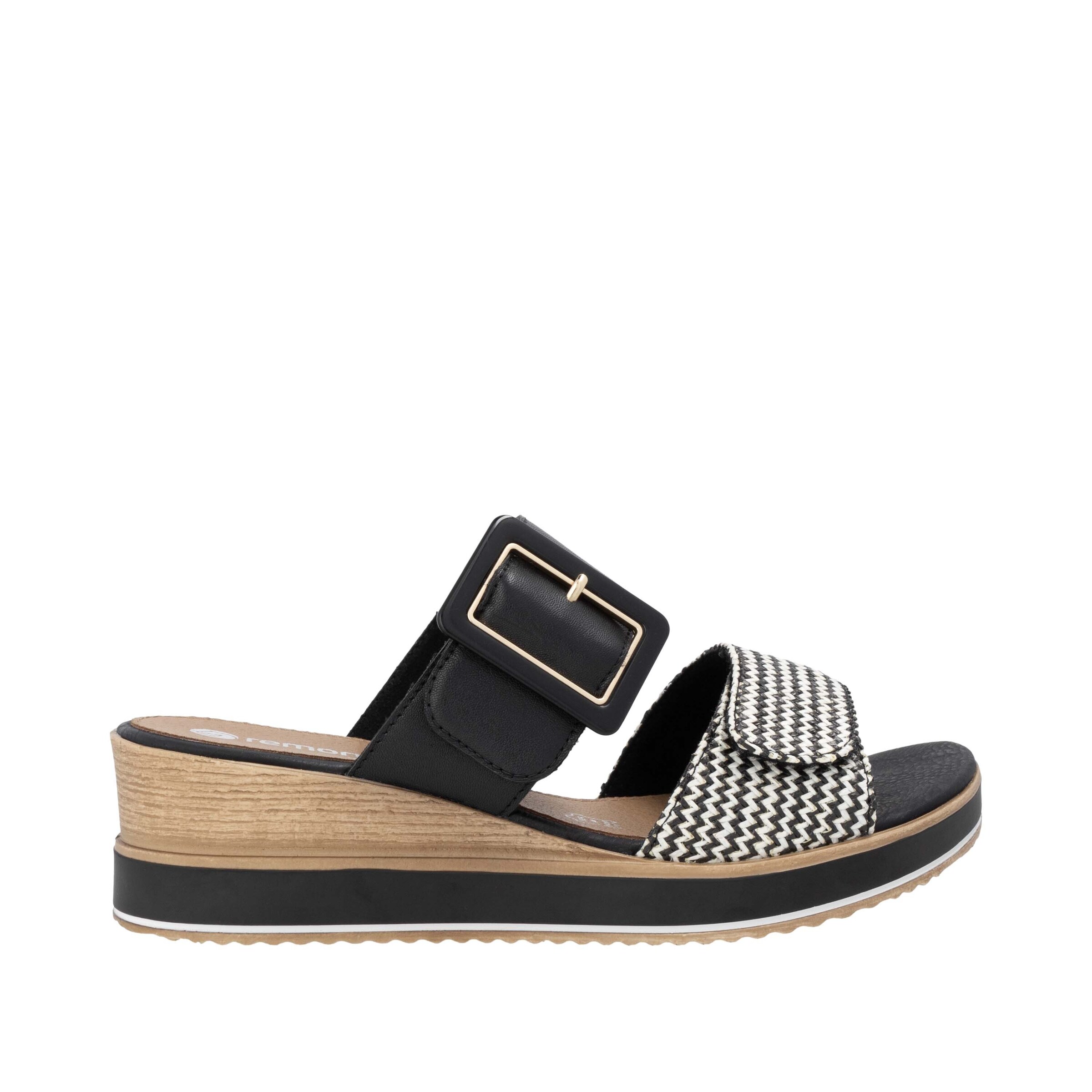 REMONTE Pantolette in Schwarz