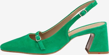 LLOYD Slingback Pumps in Green: front