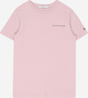 Calvin Klein Jeans T-Shirt  'CHEST' in Pink: predná strana