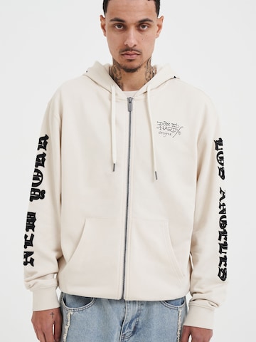 Ed Hardy Кофта на молнии в Бежевый: спереди