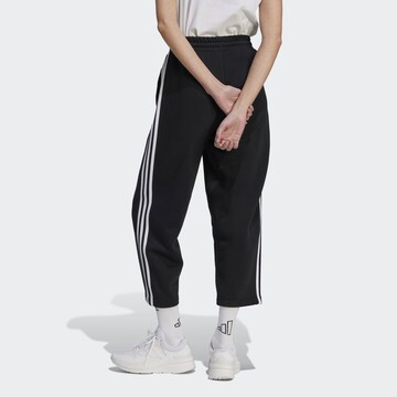 ADIDAS SPORTSWEAR Loose fit Workout Pants 'Essentials 3-Stripes' in Black