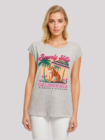 F4NT4STIC Shirt 'Beverly Hills California Glamour Summer' in Grijs: voorkant