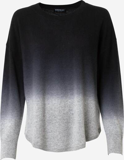 REPEAT Cashmere Jersey en gris moteado / negro, Vista del producto