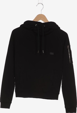 ALPHA INDUSTRIES Kapuzenpullover S in Schwarz: predná strana