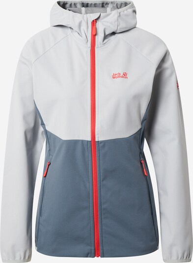 JACK WOLFSKIN Jacke 'Go Hike' in grau / dunkelgrau / hellrot, Produktansicht