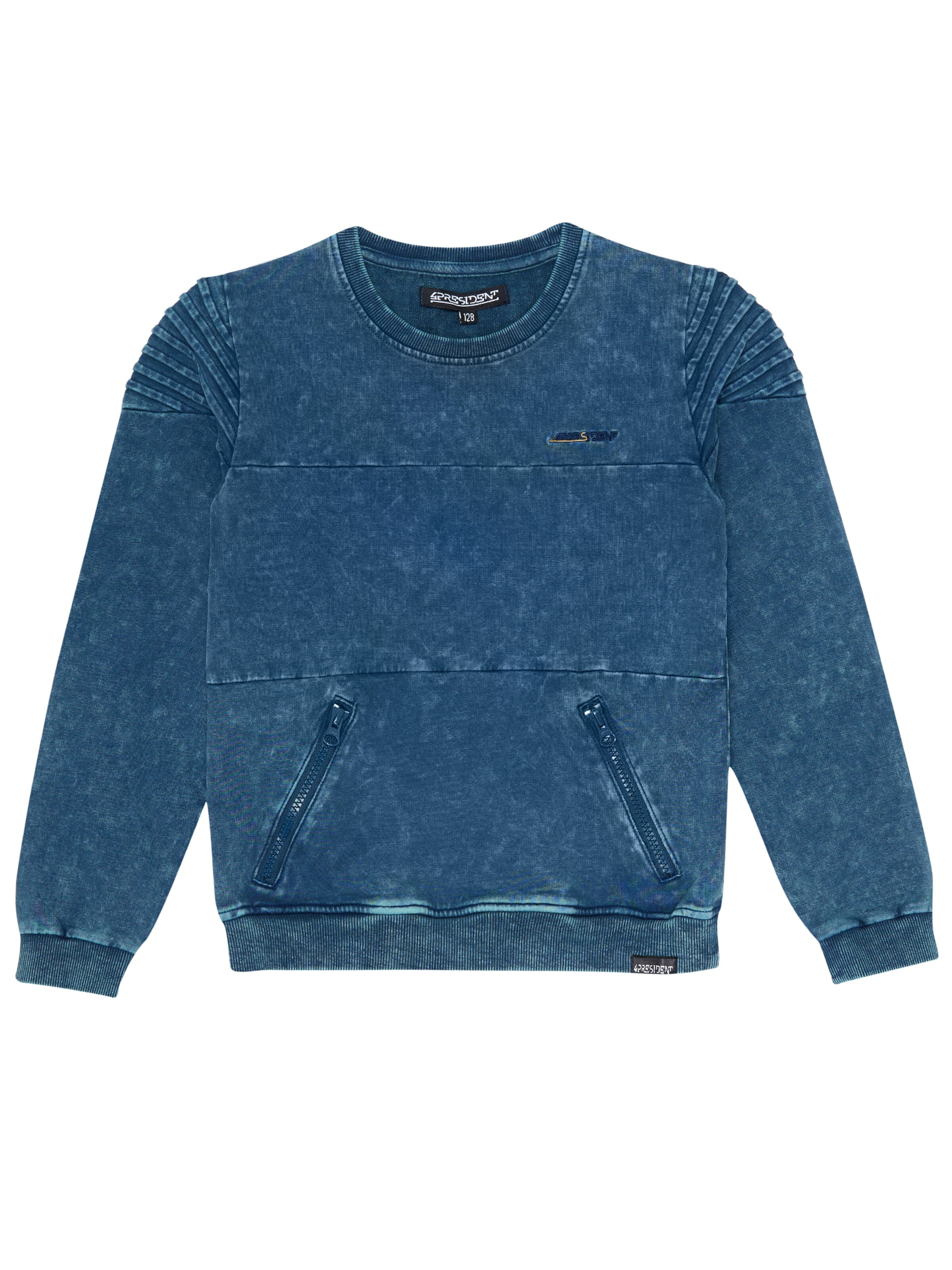 4PRESIDENT Sweatshirt 'Nick' in Blue: front
