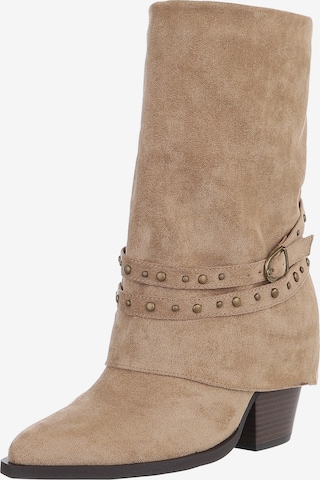 Ital-Design Cowboy Boots in Brown: front