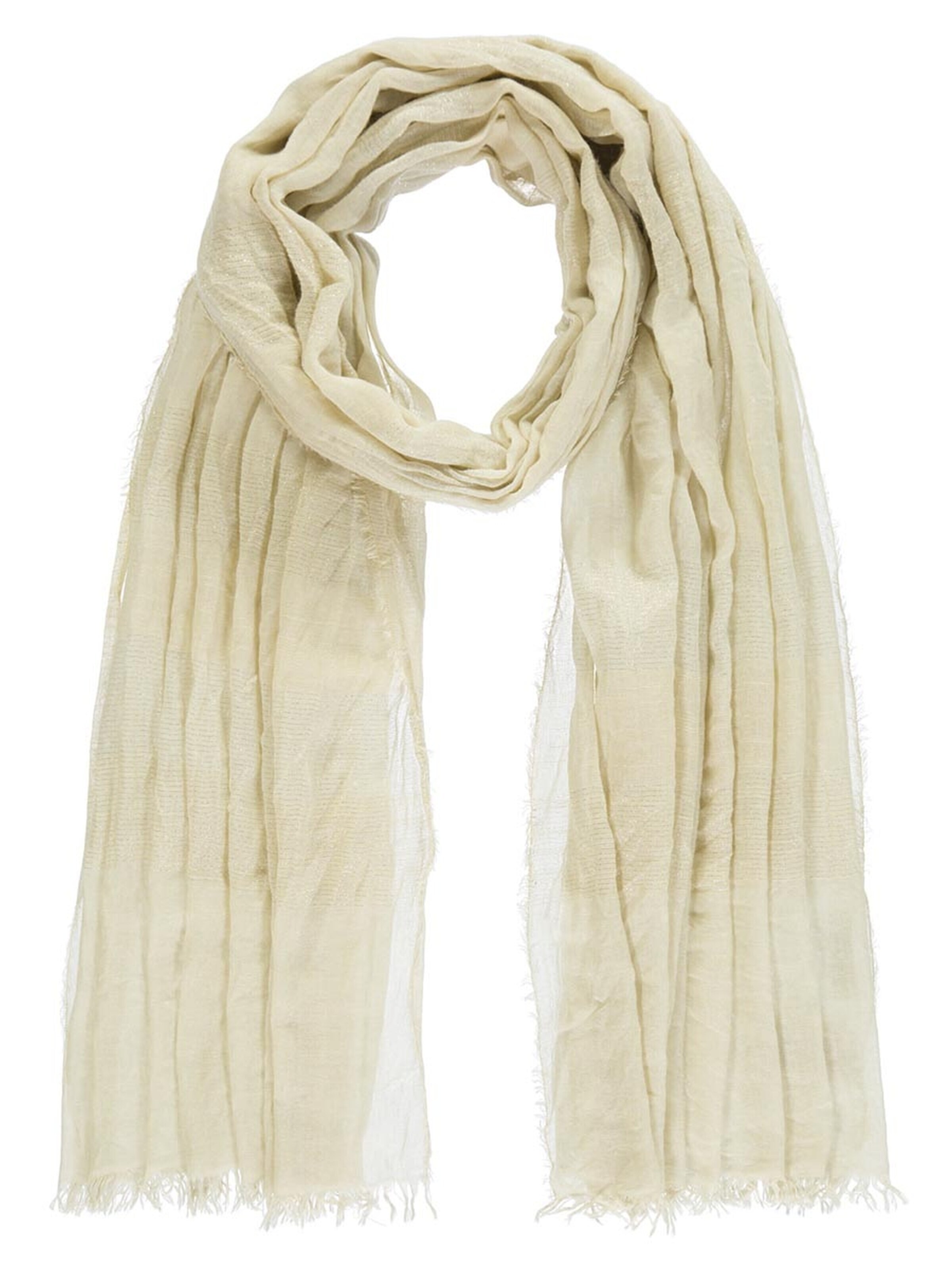 Passigatti Wrap 'Schal m. Silber-Lurexeffekten' in Beige: front