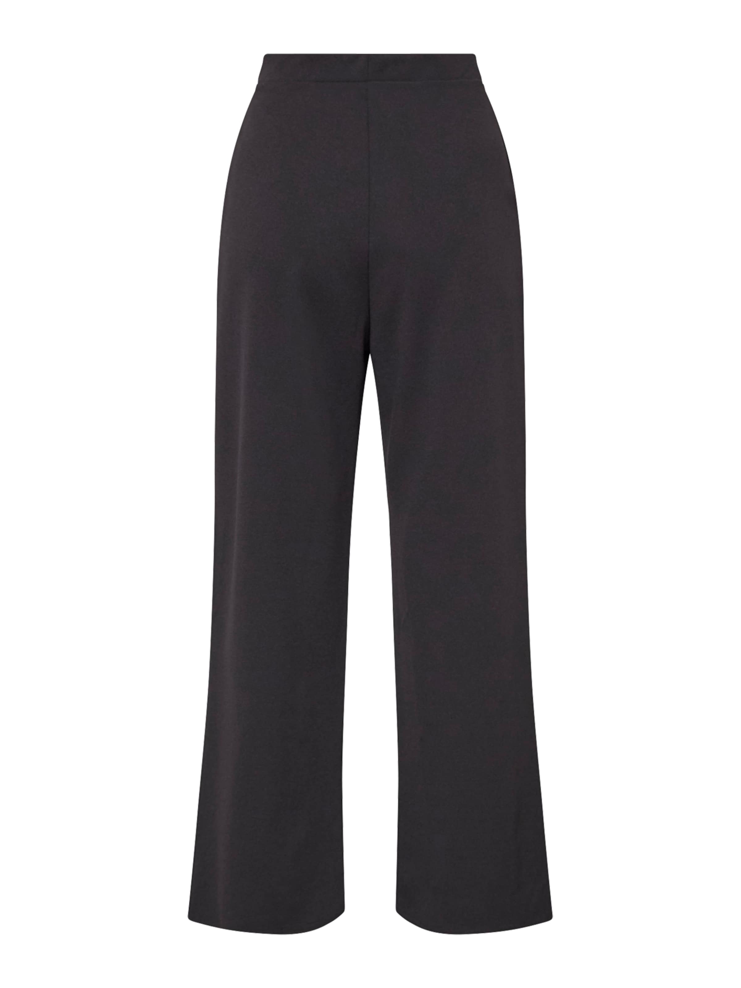 SISTERS POINT Wide Leg Bukser med lægfolder 'NEW GLUT' i sort