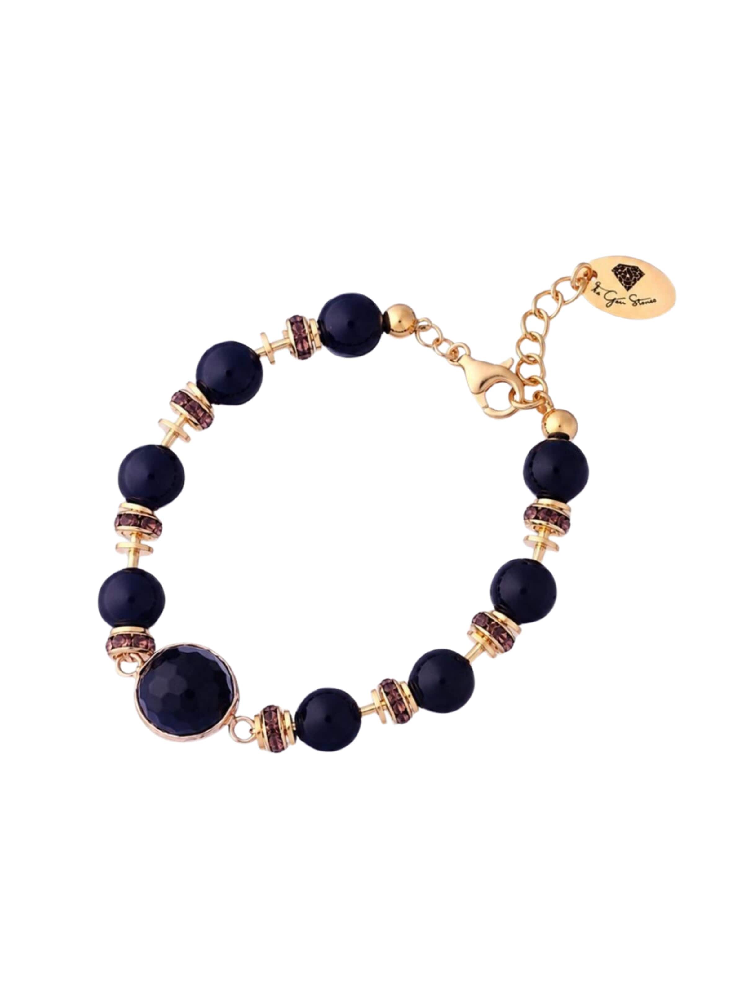 THE GEM STORIES JEWELRY Armband in Zwart: voorkant