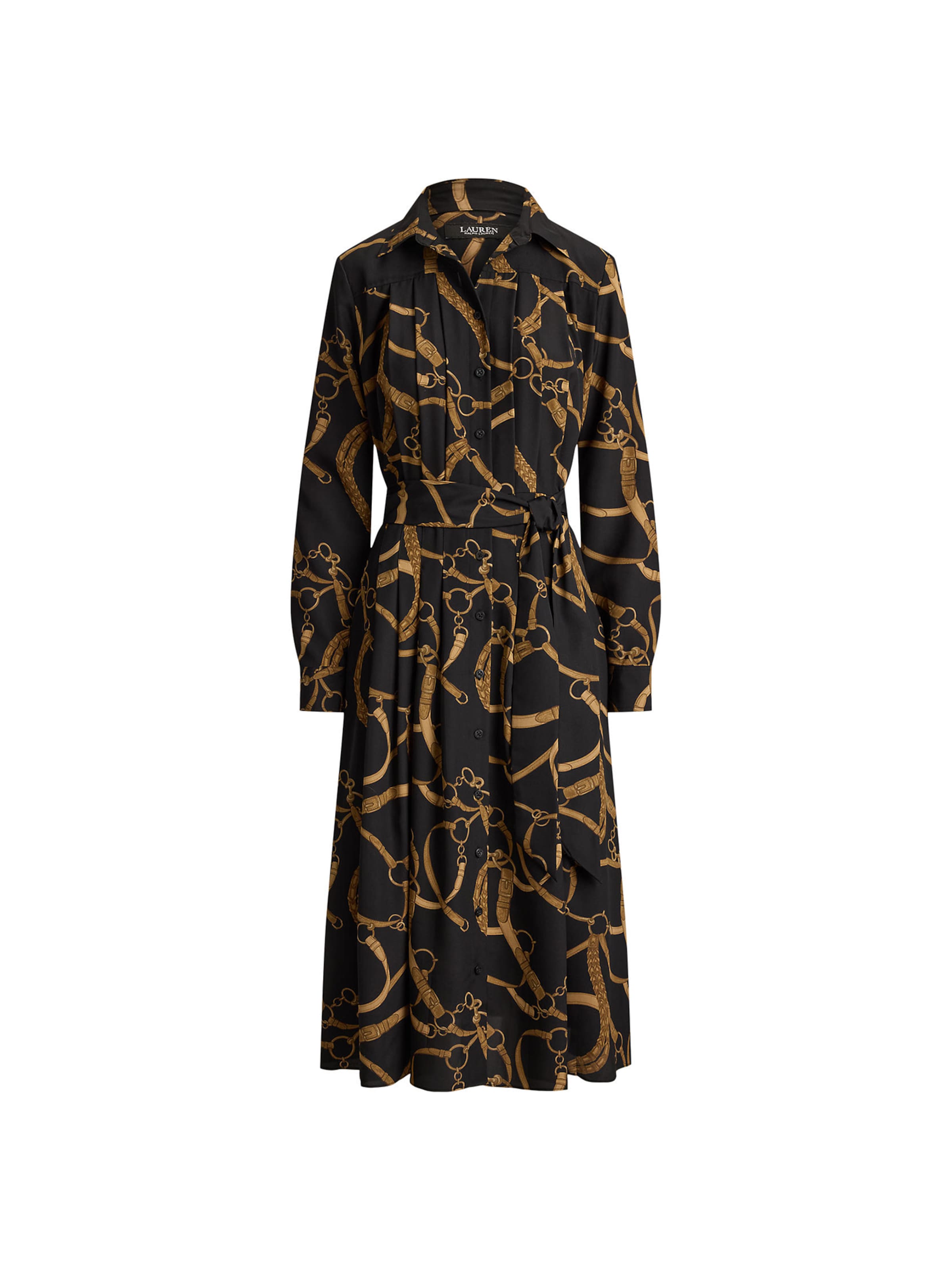Lauren Ralph Lauren - Vestido camisero 'POLY' en negro: frente